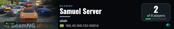 Samuel Server live status badge