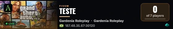TESTE live status badge