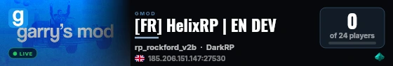 [FR] HelixRP | EN DEV live status badge