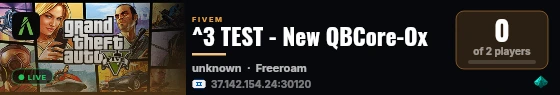 ^3 TEST - New QBCore-Ox live status badge
