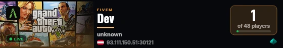 Dev live status badge
