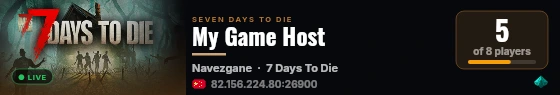 My Game Host live status badge