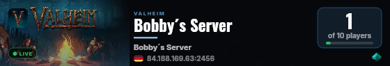Bobby´s Server live status badge