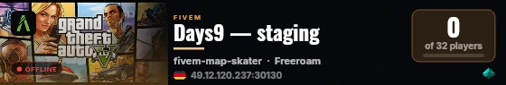 Days9 — staging live status badge