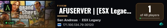  AFUSERVER | [ESX Legacy Mod] live status badge