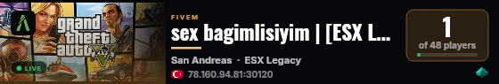 sex bagimlisiyim | [ESX Legacy] live status badge