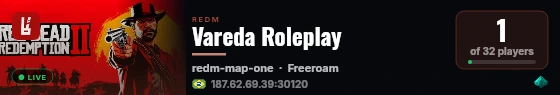 Vareda Roleplay live status badge