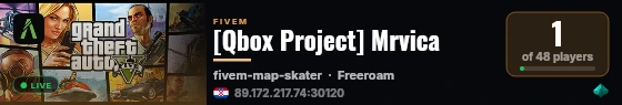 [Qbox Project] Mrvica live status badge