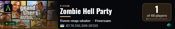 Zombie Hell Party live status badge