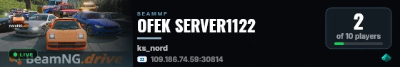 OFEK SERVER1122 live status badge