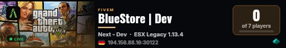 BlueStore | Dev live status badge