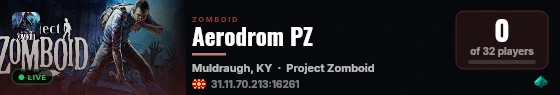 Aerodrom PZ live status badge