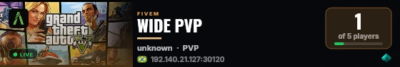WIDE PVP live status badge