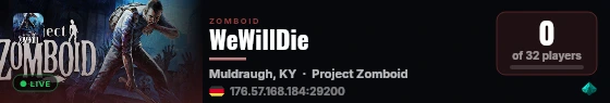 WeWillDie live status badge