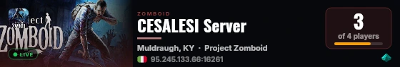 CESALESI Server live status badge