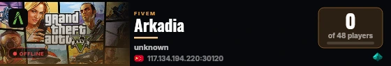 Arkadia live status badge