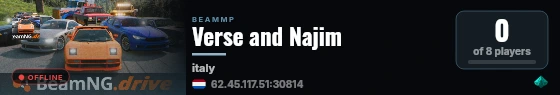 Verse and Najim live status badge