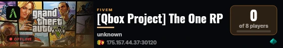 [Qbox Project] The One RP live status badge