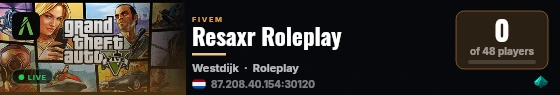 Resaxr Roleplay live status badge