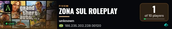 ZONA SUL ROLEPLAY live status badge