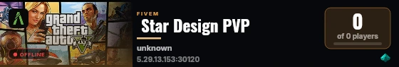  Star Design PVP live status badge