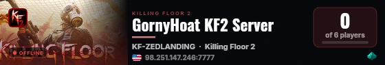 GornyHoat KF2 Server live status badge