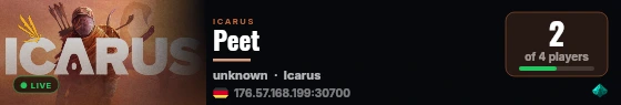 Peet live status badge