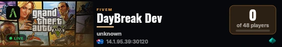 DayBreak Dev live status badge