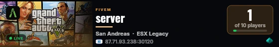 server live status badge