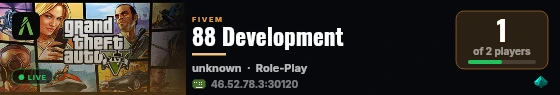 88 Development live status badge