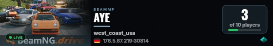 AYE live status badge