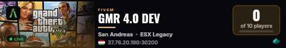 GMR 4.0 DEV live status badge