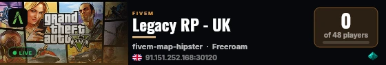[FiveM Basic Server] Legacy RP live status badge