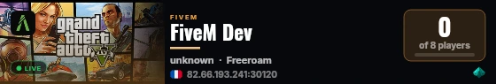 FiveM Dev live status badge