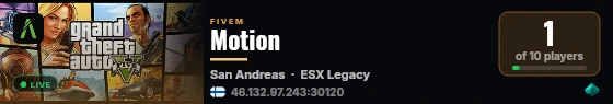 Motion live status badge