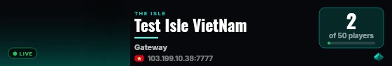 Test Isle VietNam live status badge