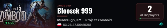 Bloosek 999 live status badge