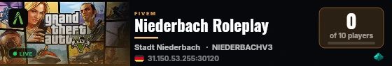 Niederbach Roleplay live status badge