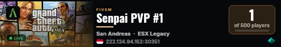 Senpai PVP #1 live status badge