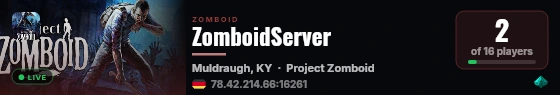 ZomboidServer live status badge