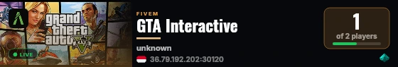 GTA Interactive live status badge