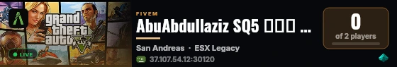 AbuAbdullaziz SQ5 مود شرطه live status badge