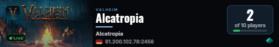 Alcatropia live status badge