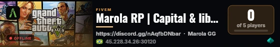 Marola RP | Capital & liberty live status badge