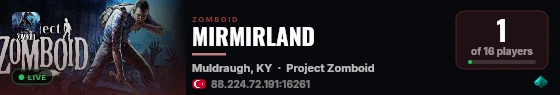 MIRMIRLAND live status badge