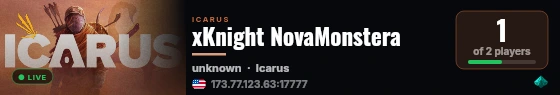 xKnight NovaMonstera live status badge