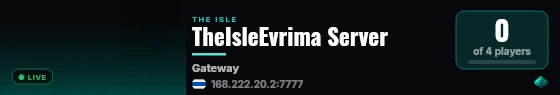 TheIsleEvrima Server live status badge