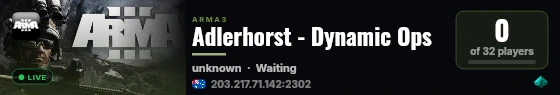 Adlerhorst - Dynamic Ops live status badge