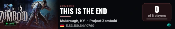 THIS IS THE END live status badge