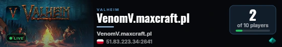 VenomV.maxcraft.pl live status badge